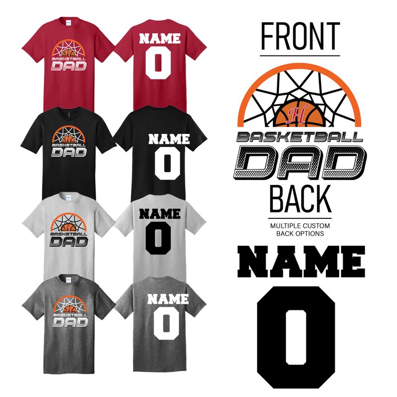 Hortonville Hoops T-Shirt Dad Design 1