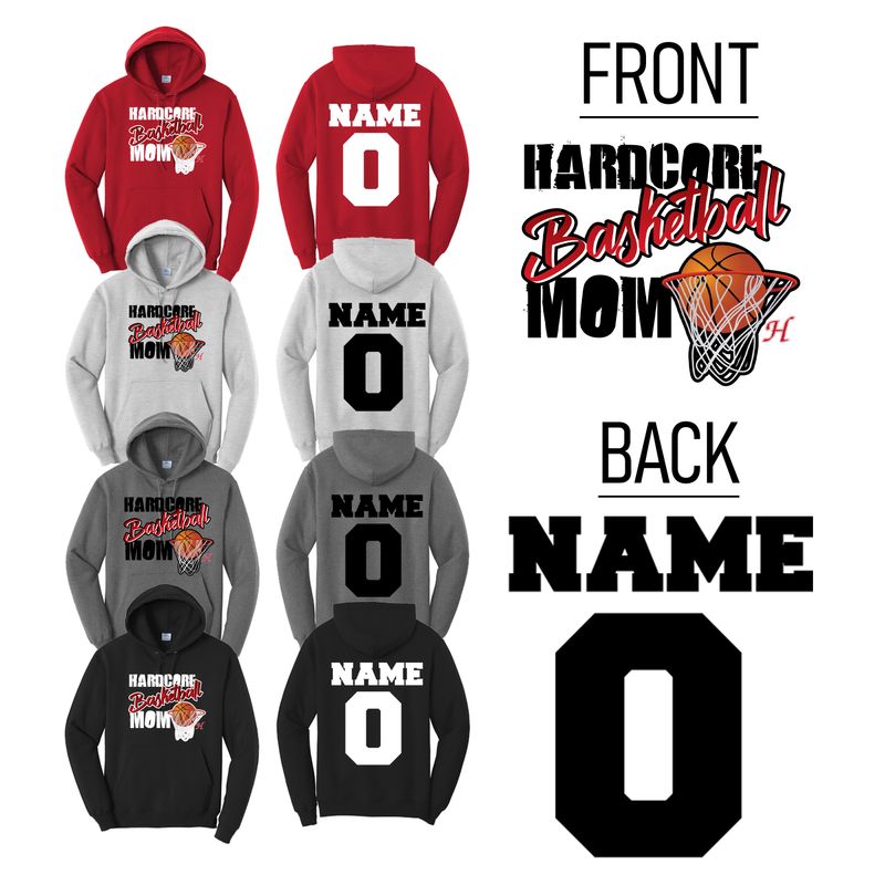 Hortonville Hoops Hoodie Mom Design 2