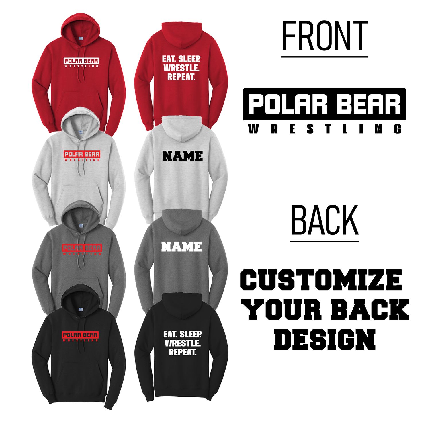 HORTONVILLE WRESTLING Design 3 Hoodie