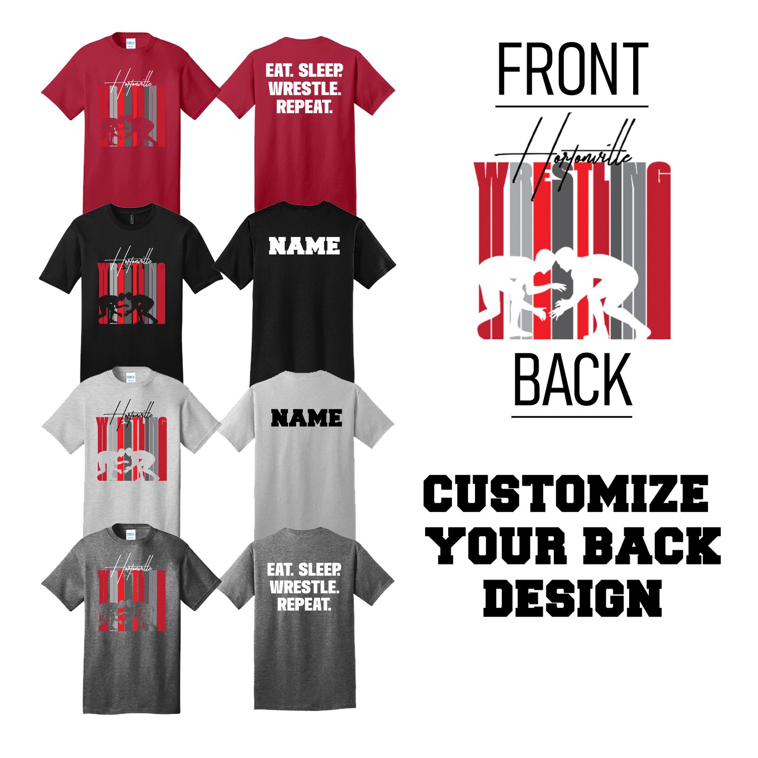 HORTONVILLE WRESTLING Design 5 T-shirt