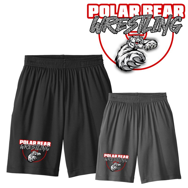Poly Shorts - &#39;25 Hortonville Wrestling Polar Bear