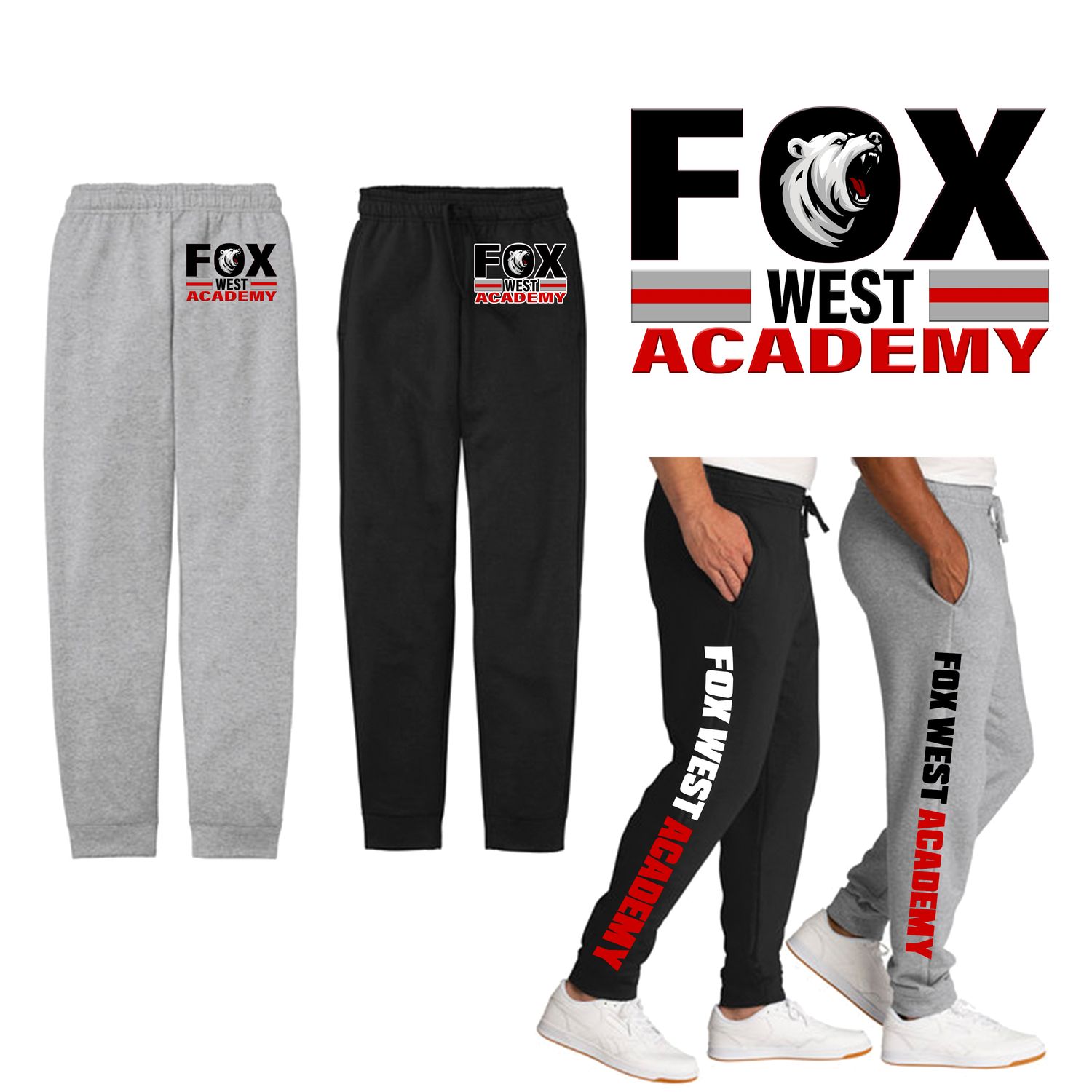 Jerzees Nublend Fleece Cuffed Sweat Pants, Unisex &amp; Youth Sizes Front Graphic Included, Mix &amp; Match Graphics