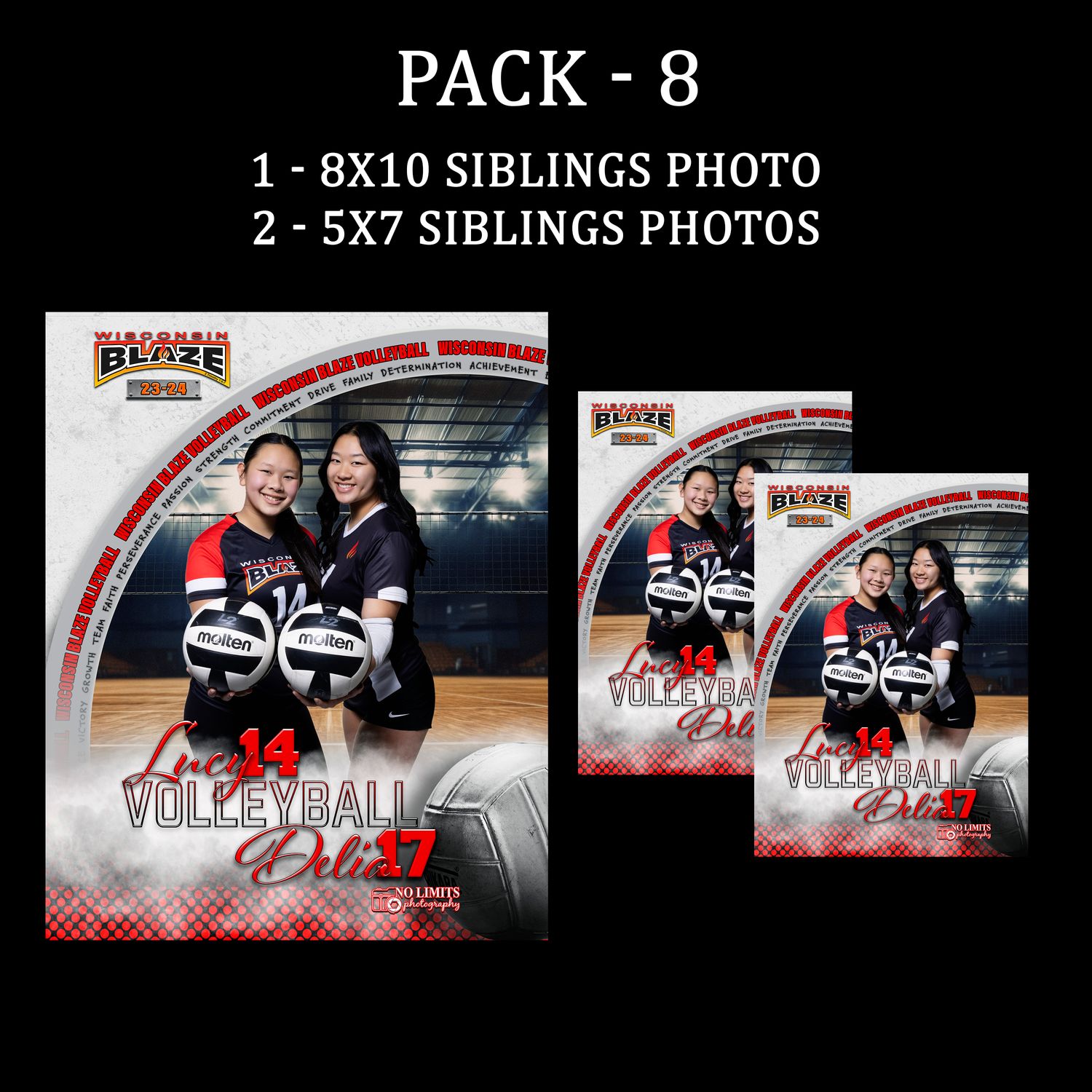Blaze Basketball PACK #8 - 8x10 SIBLINGS Pack