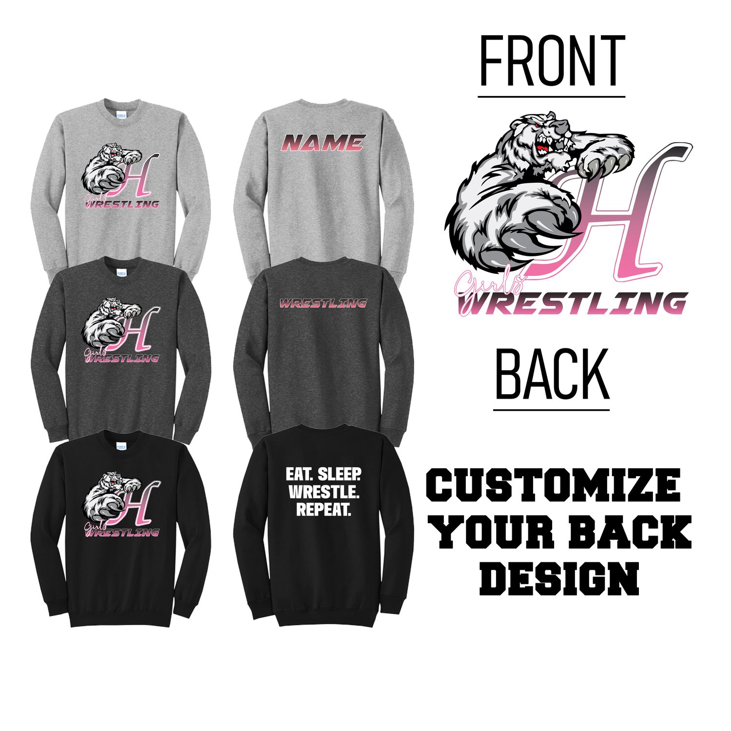 HORTONVILLE GIRLS WRESTLING &#39;24 Crewneck