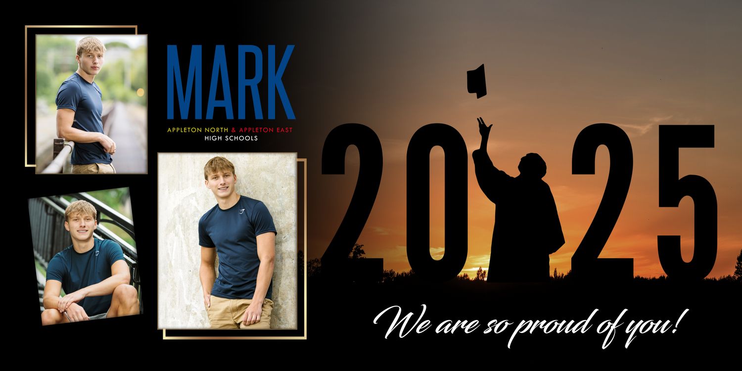 Sunset Graduation BANNER - THREE IMAGES - LOCAL PICKUP ONLY