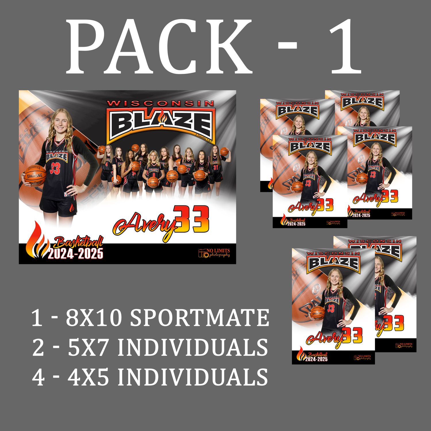 Blaze PACK #1 - **Best Value** 8x10 Sportmate Pack