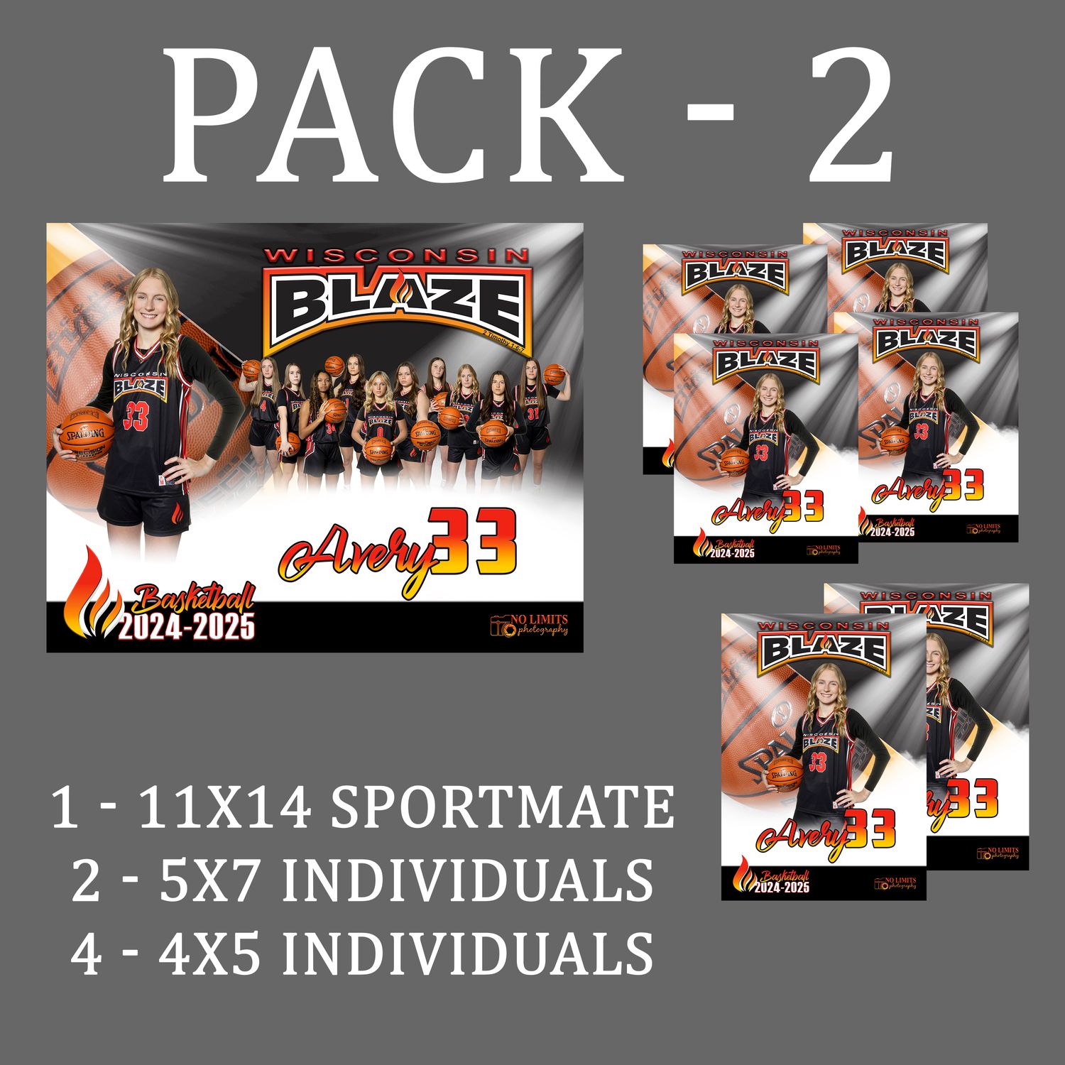 Blaze  PACK #2 - 11X14 Sportmate Pack