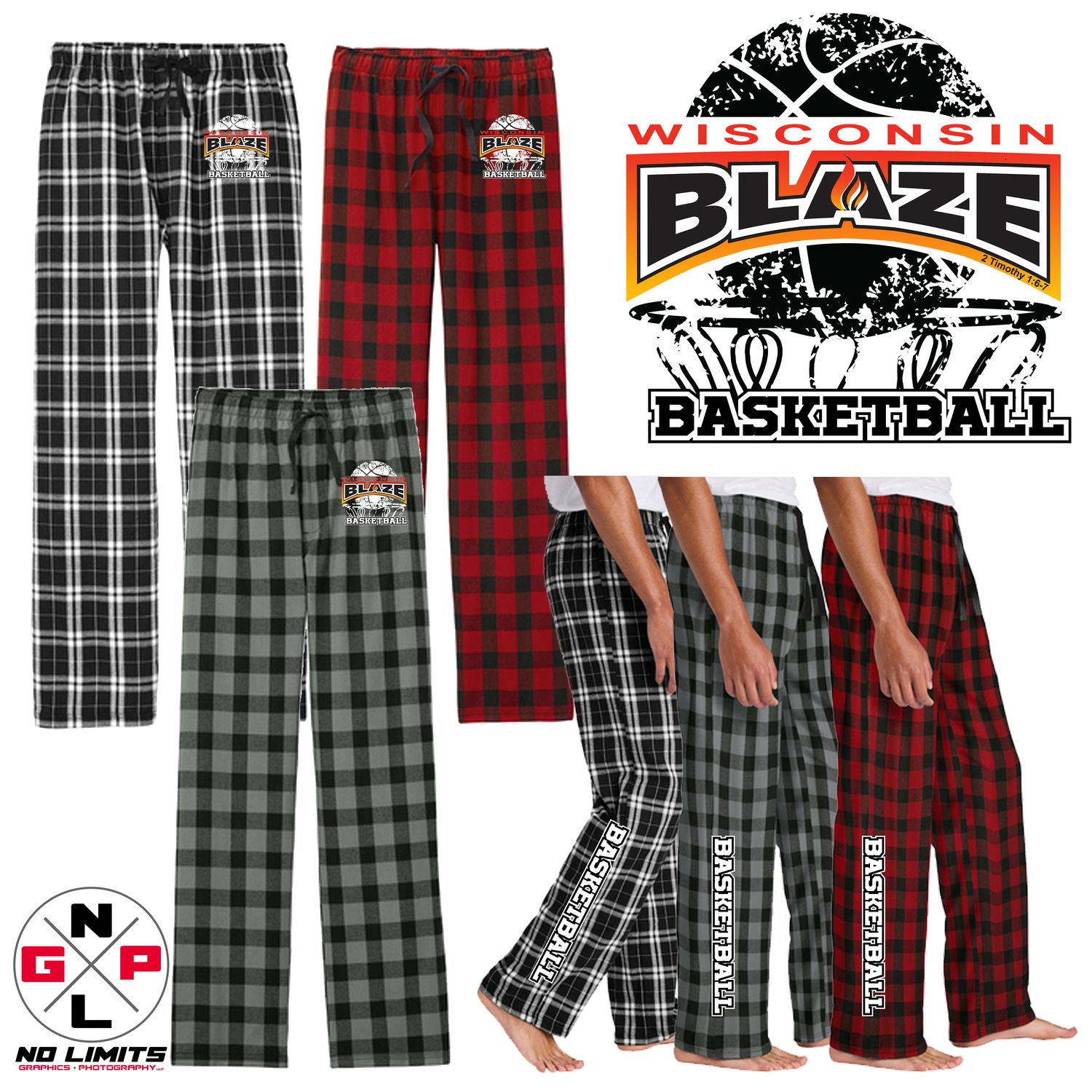 Blaze Flannel Plaid PJ Pants Distressed Blaze Flannel Plaid PJ Pants Distressed