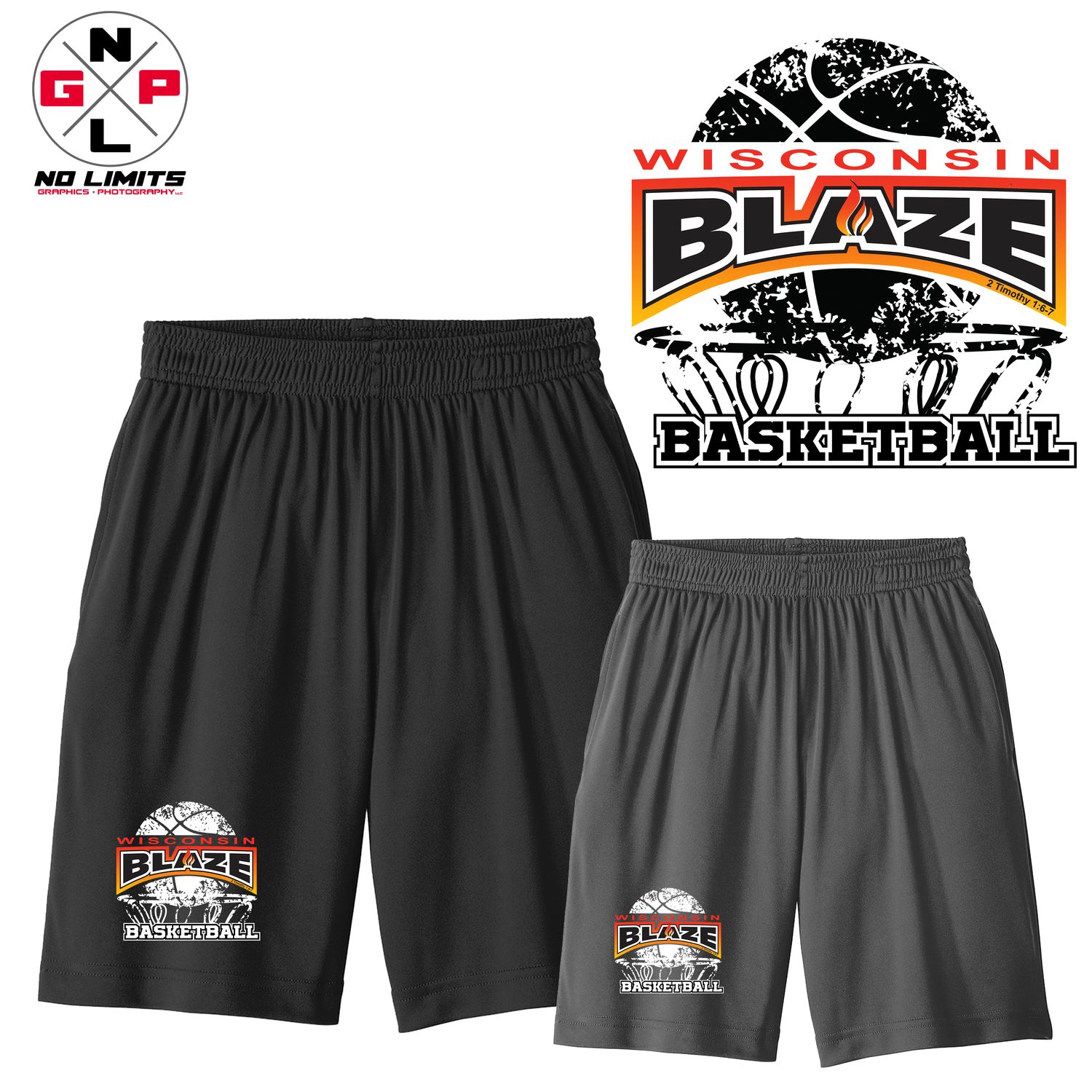 2025 Blaze Basketball Distress Shorts 2025 Blaze Basketball Distress Shorts