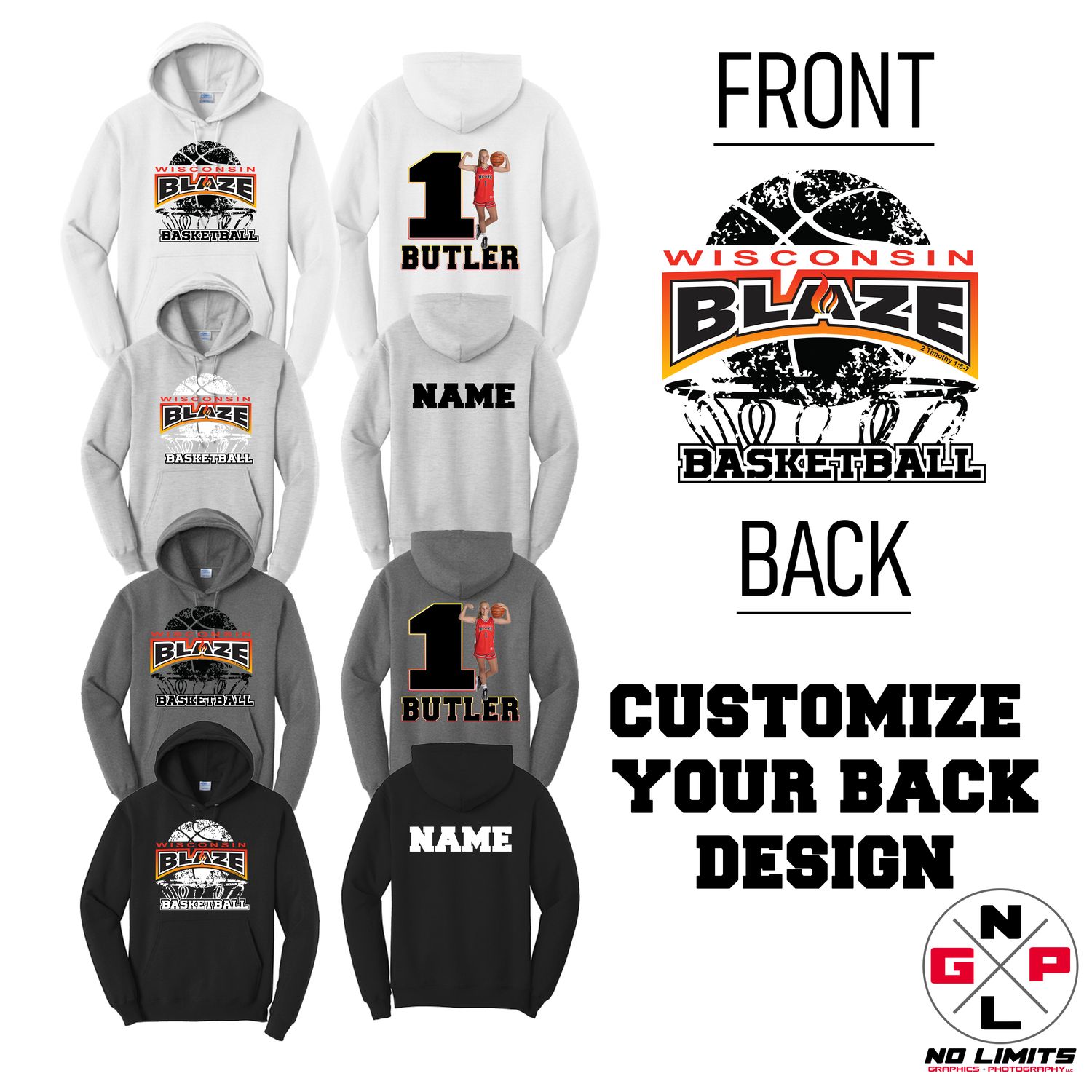 2025 Blaze Basketball Hoodie Distressed 2025 Blaze Basketball Hoodie Distressed