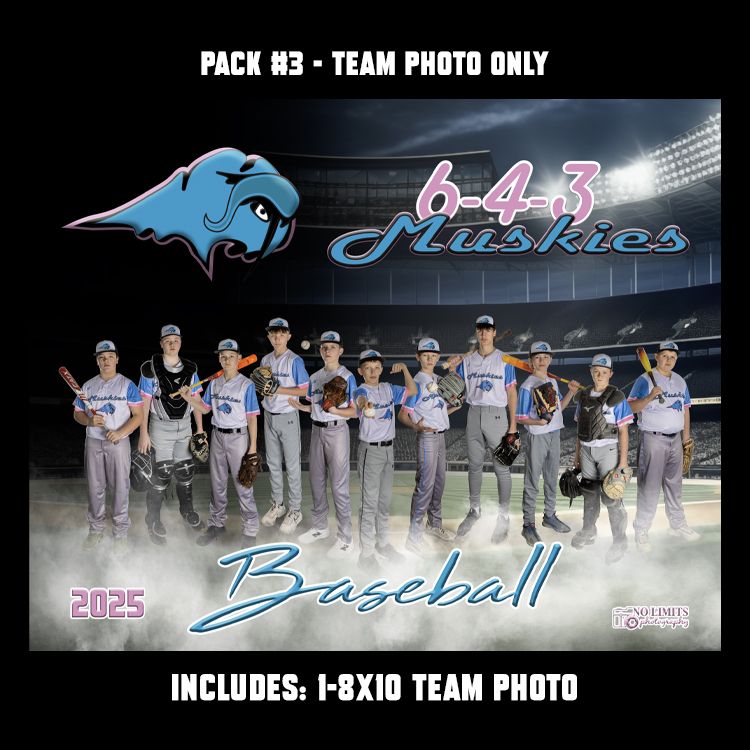 Muskies PACK #3 -  8X10 Team Photo Print Only