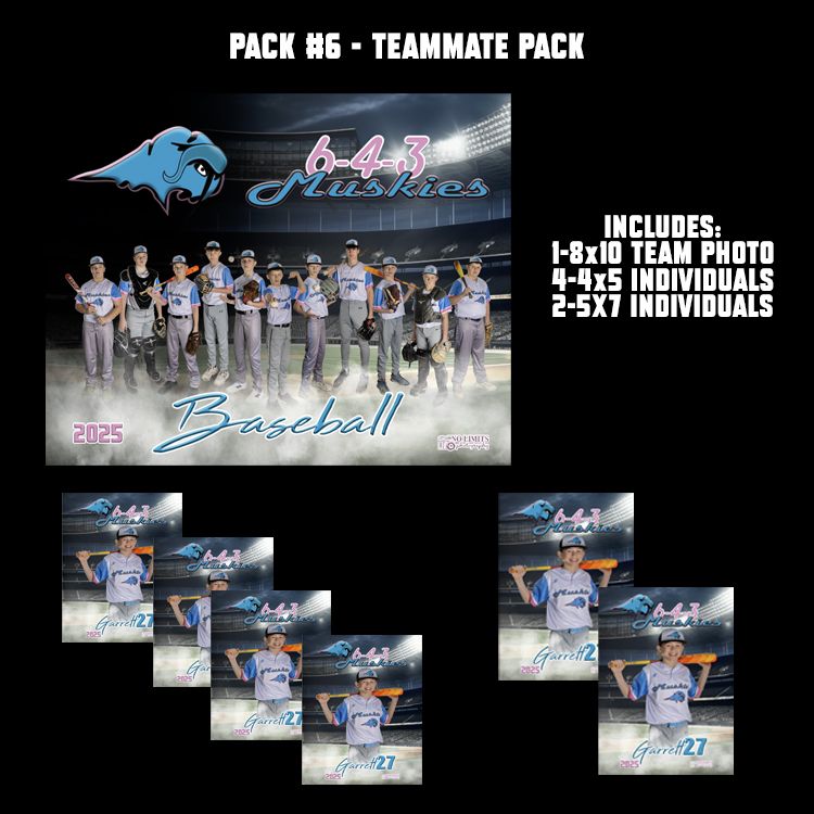 Muskies PACK #6 - **GREAT VALUE** 8X10 Teammate Pack