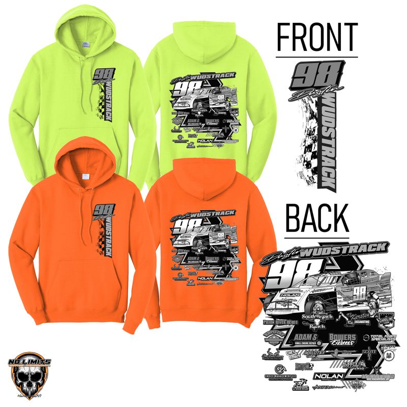 Dustin Wudstrack Racing 2025 Hoodie B&amp;W
