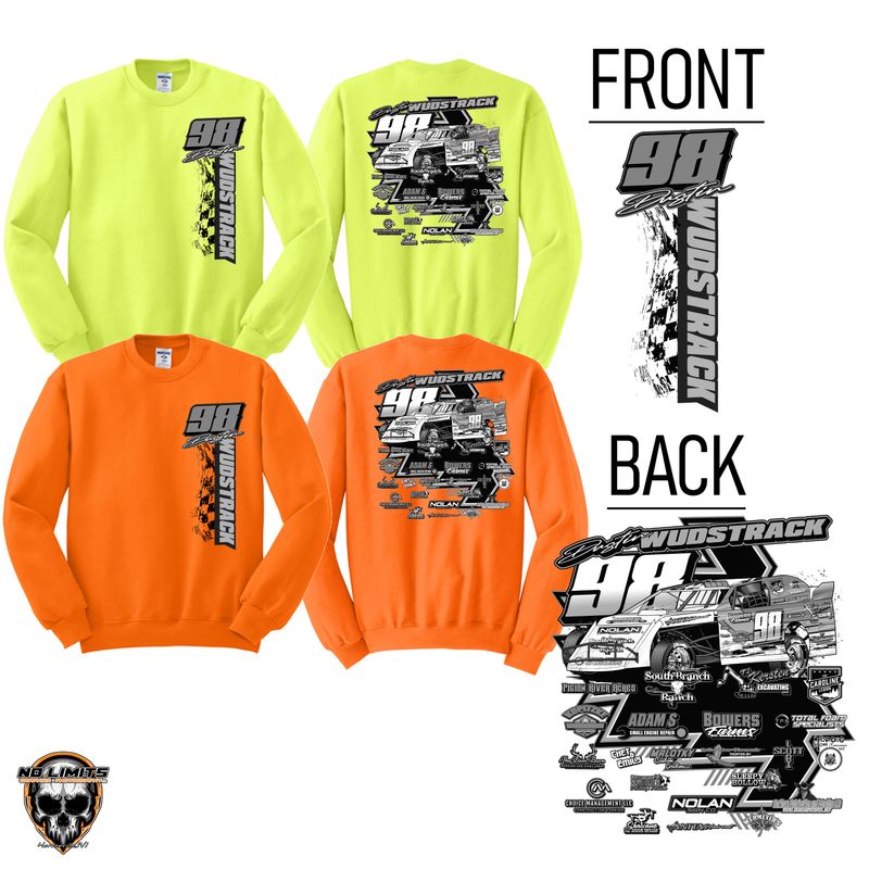 Dustin Wudstrack Racing 2025 Crew B&amp;W