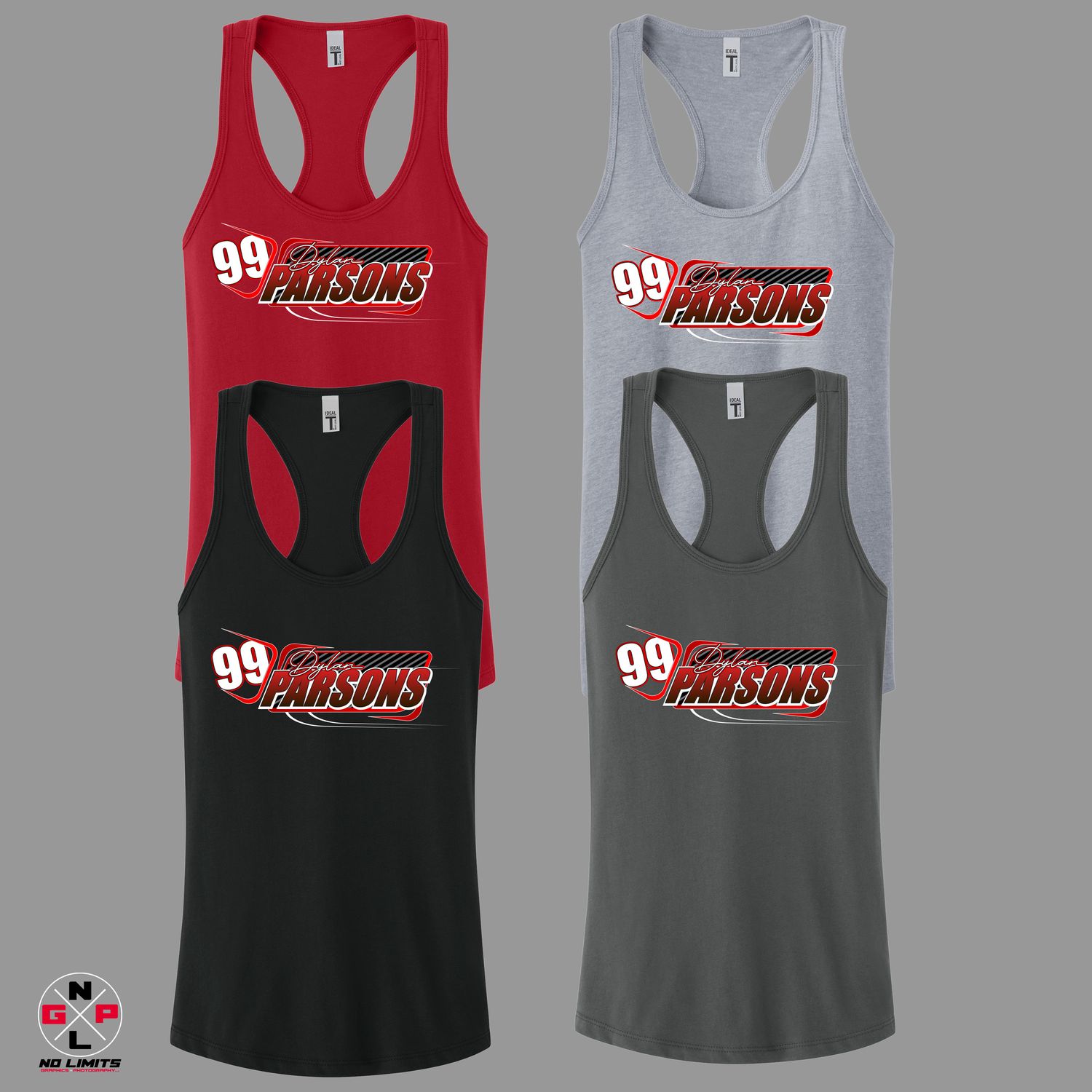 **NEW** Dylan Parsons Ladies Raceback Tank (Fan Version)
