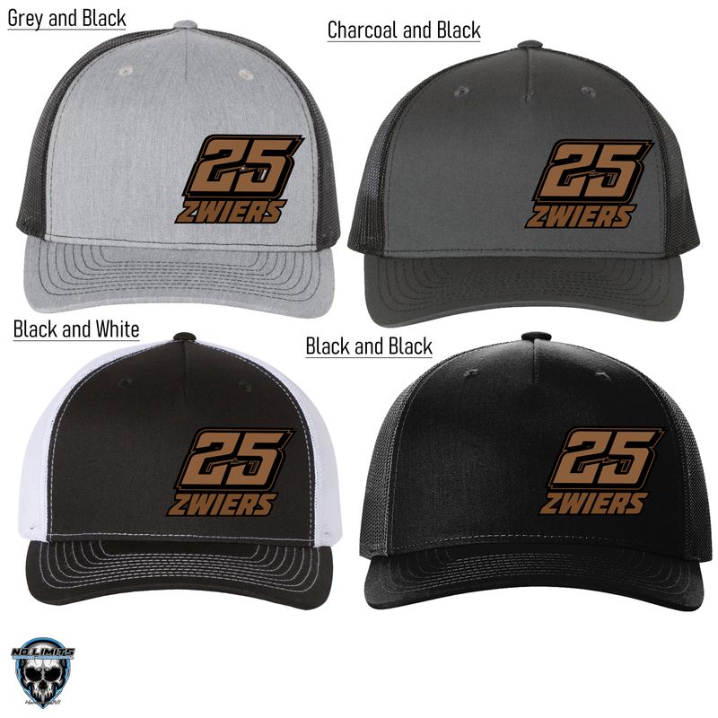 2025 ZWIERS LEATHER PATCH MESH SNAPBACK HATS