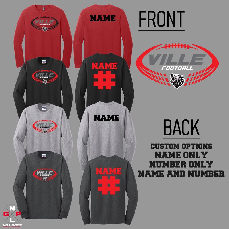 THE VILLE FOOTBALL LONGSLEEVE
