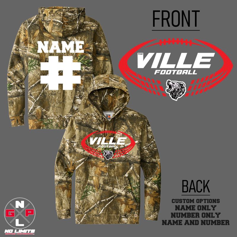 THE VILLE FOOTBALL RUSSEL OUTSIDERS CAMO HOODIE