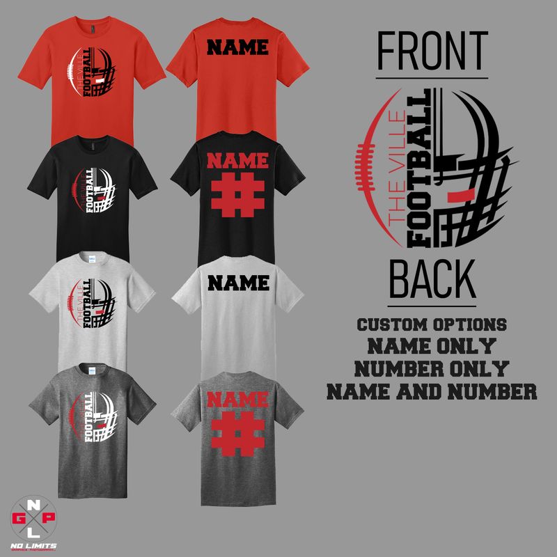 THE VILLE HELMET FOOTBALL TEE