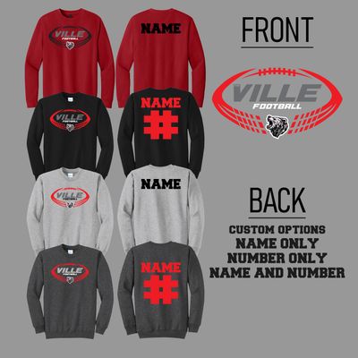 THE VILLE FOOTBALL CREWNECK