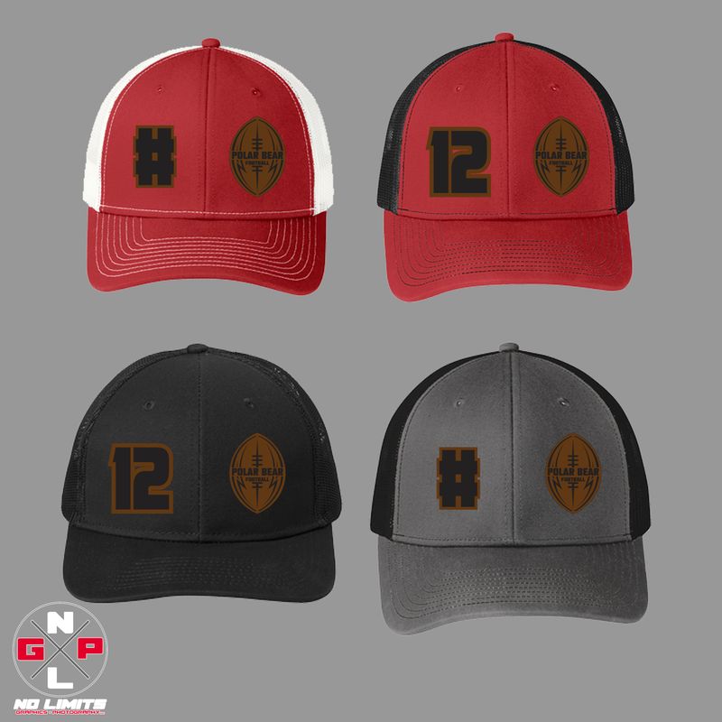 CUSTOMIZED LASER ENGRAVED PATCH FOOTBALL SNAPBACK CAP
