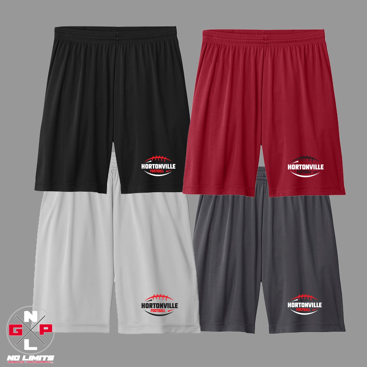 HORTONVILLE FOOTBALL 7IN POCKETED SHORTS