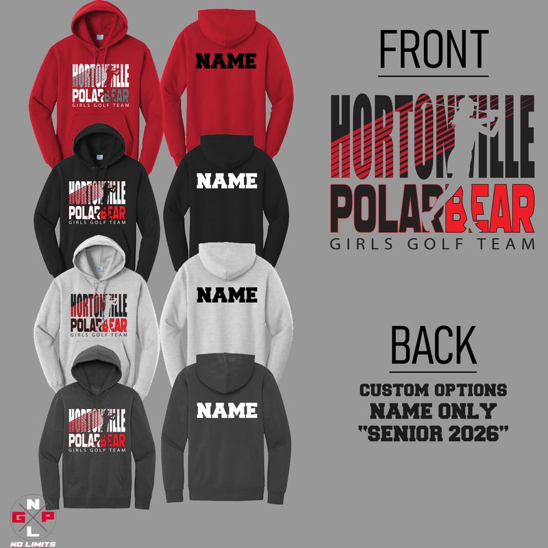 HORTONVILLE GIRLS GOLF HOODIE