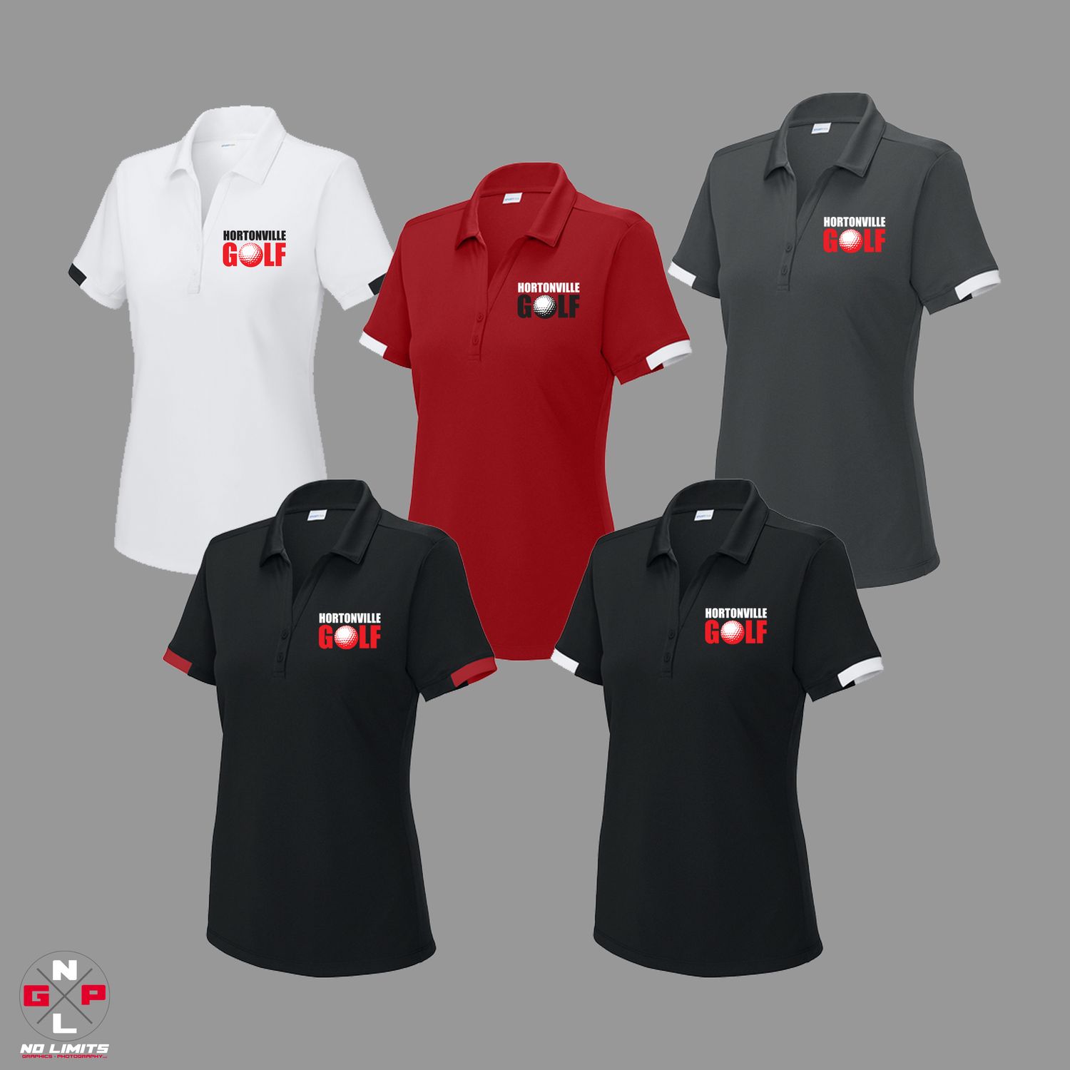 HORTONVILLE GOLF BLOCK COLOR LADIES POLO