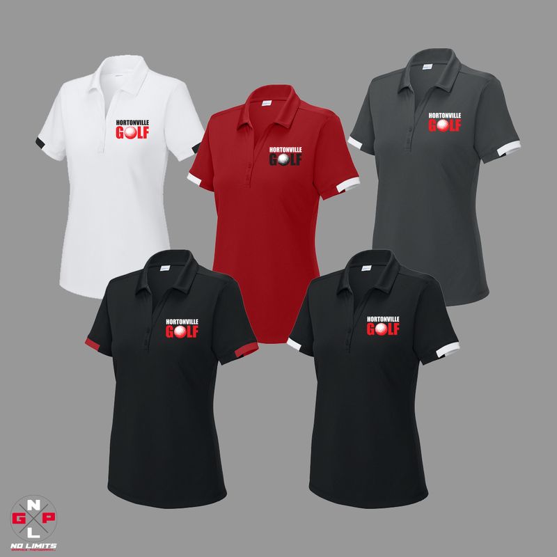 HORTONVILLE GOLF BLOCK COLOR LADIES POLO