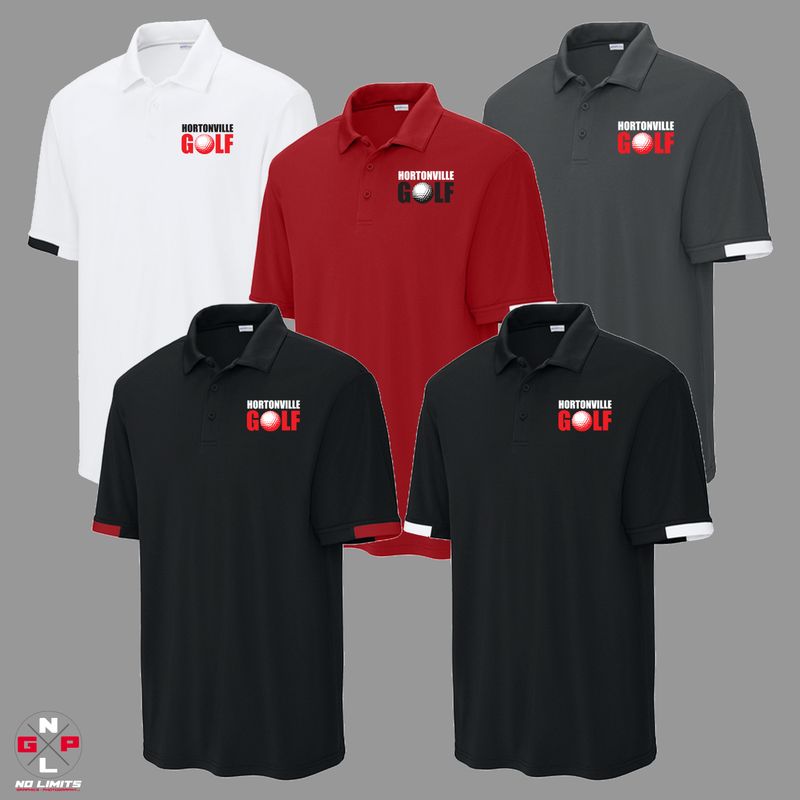 HORTONVILLE GOLF BLOCK COLOR MENS POLO