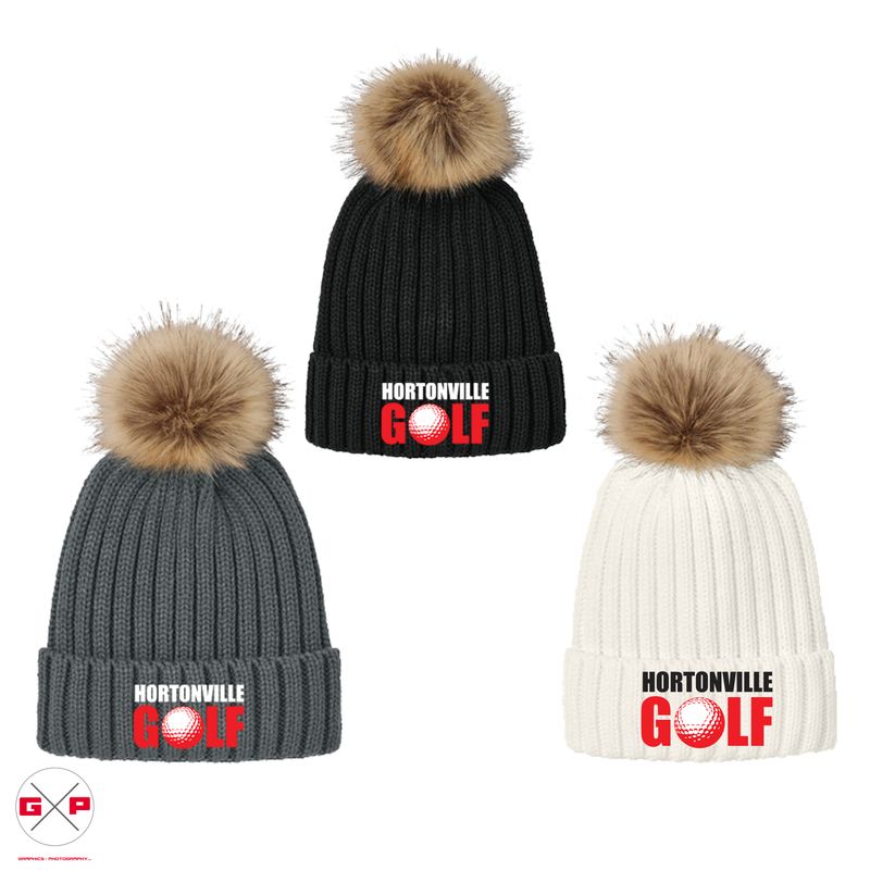 HORTONVILLE GOLF FUA FUR POM BEANIE