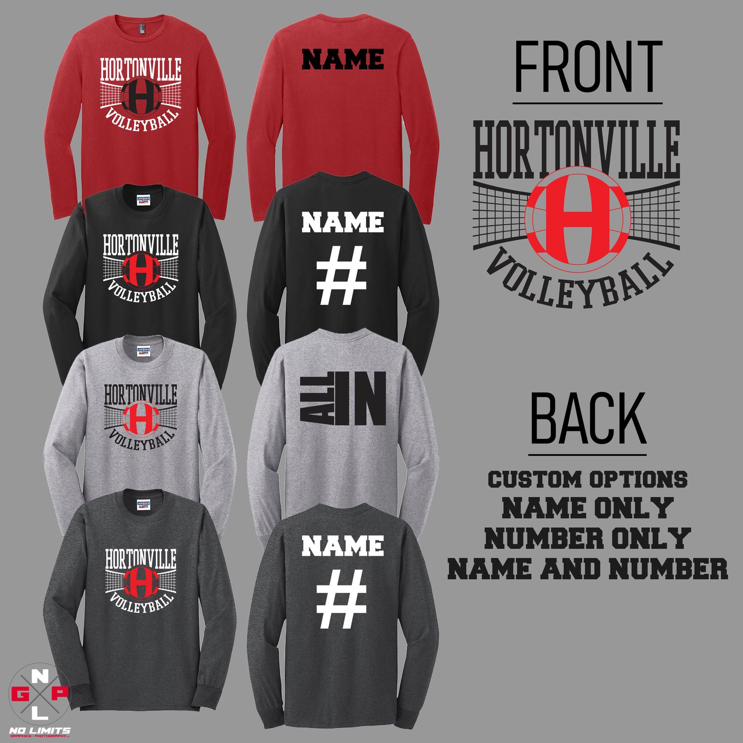 HORTONVILLE VOLLEYBALL LONGSLEEVE