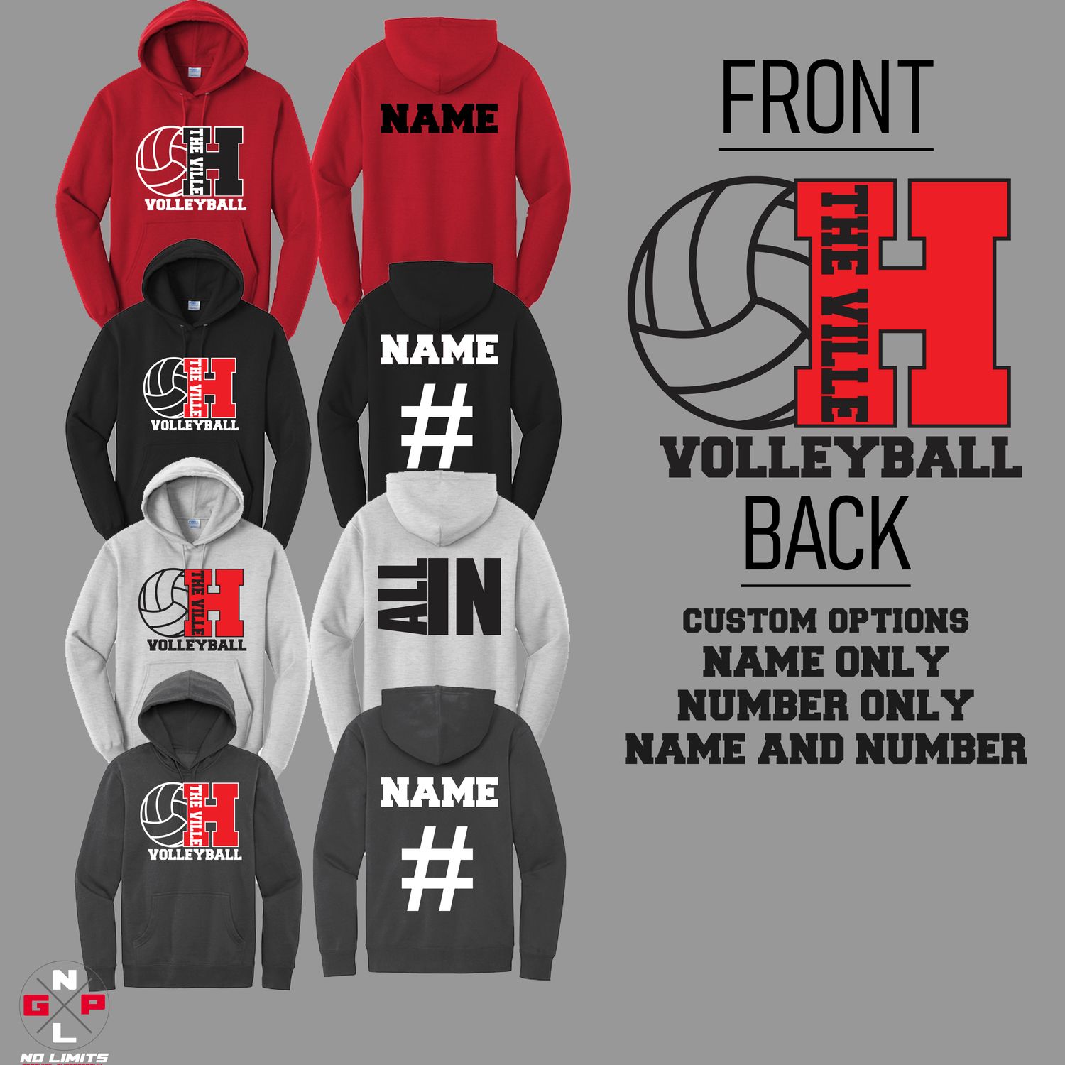 THE VILLE VOLLEYBALL HOODIE