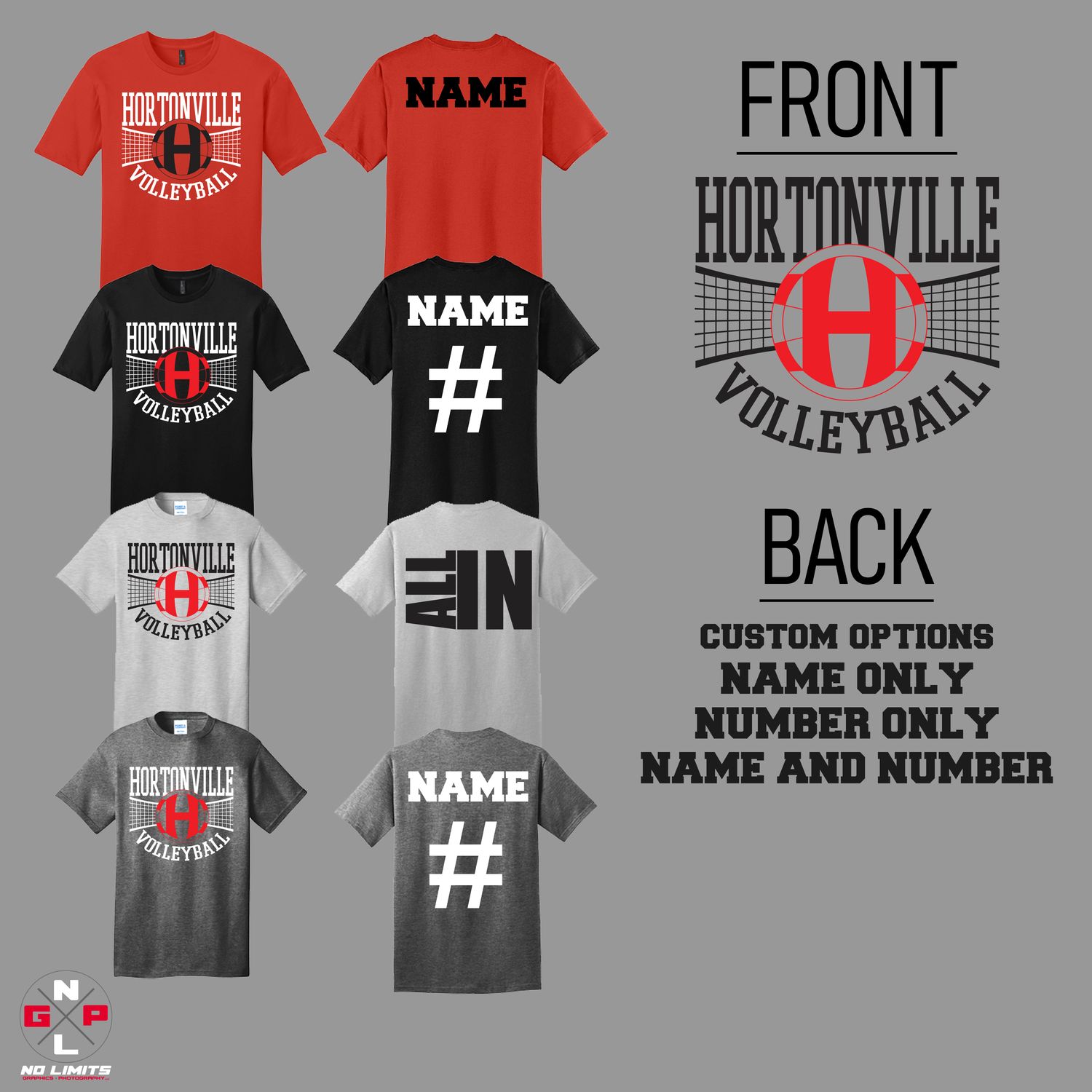 HORTONVILLE VOLLEYBALL TEE