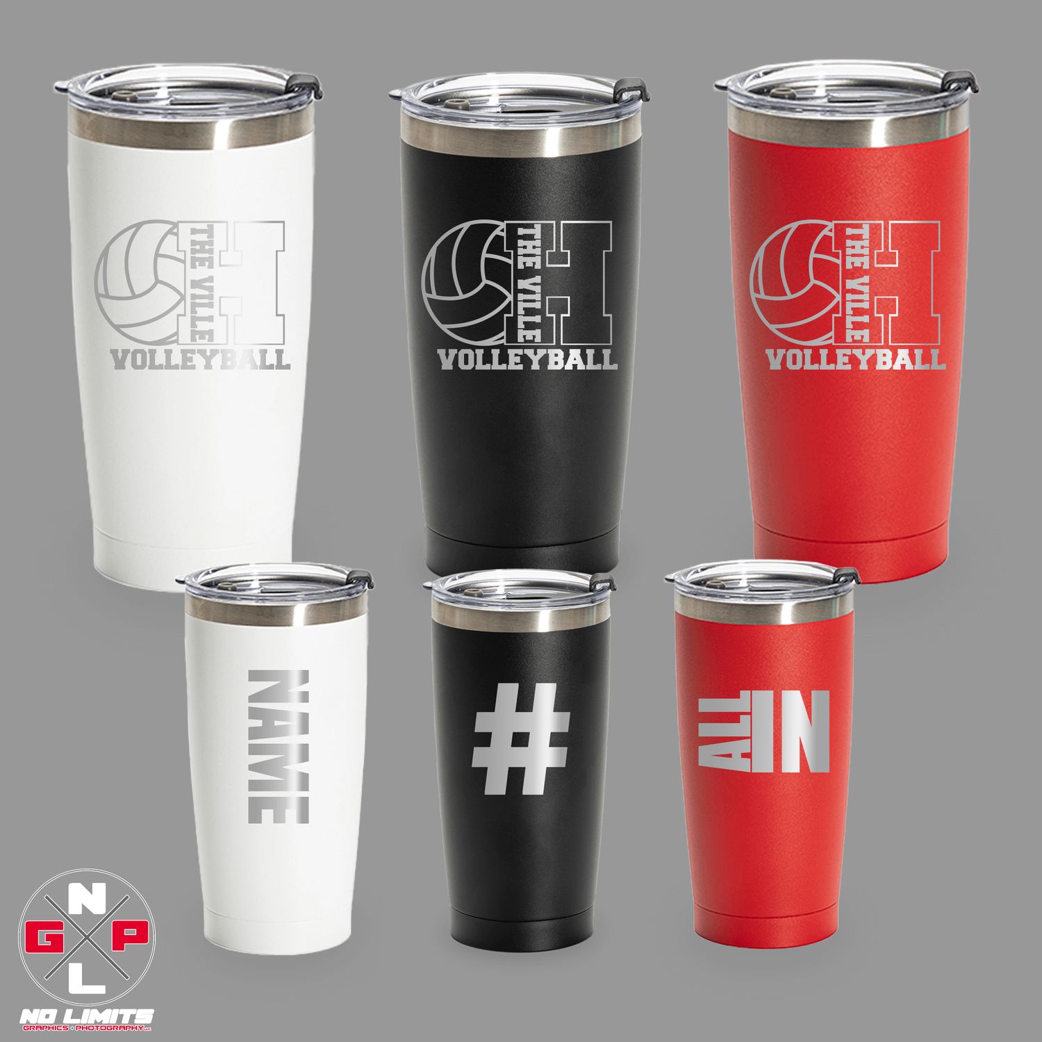 20 OZ HORTONVILLE VOLLEYBALL TUMBLER