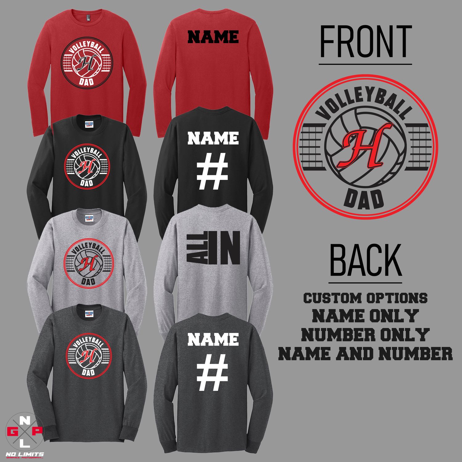 VOLLEYBALL DAD LONGSLEEVE