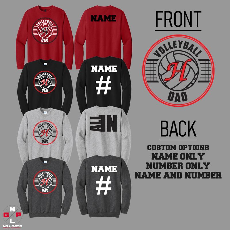 VOLLEYBALL DAD CREWNECK