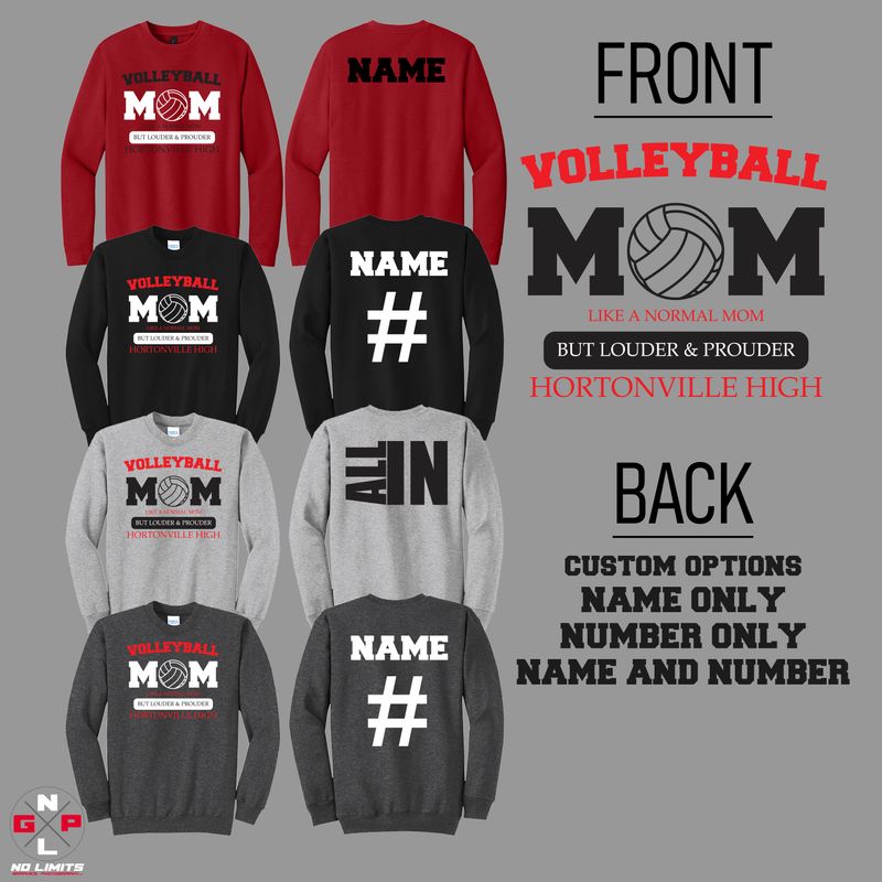 VOLLEYBALL MOM CREWNECK