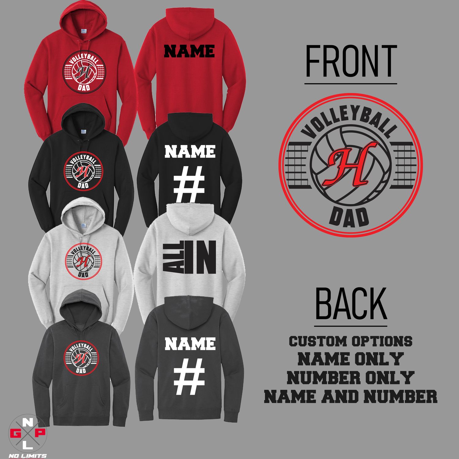 VOLLEYBALL DAD HOODIE