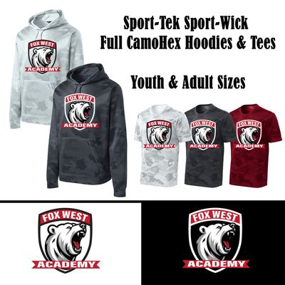 **NEW DESIGN** SportTek Full CamoHex Hoodies $45 &amp; Tees $25