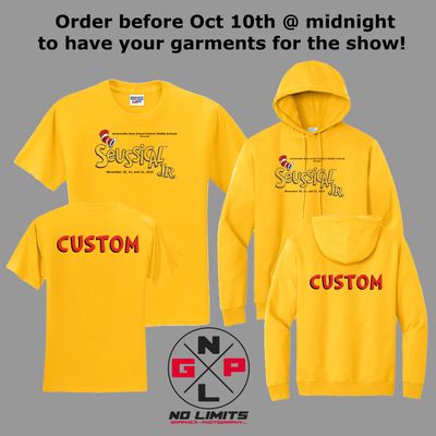 Hortonville &amp; Greenville Middle School Custom Musical Apparel