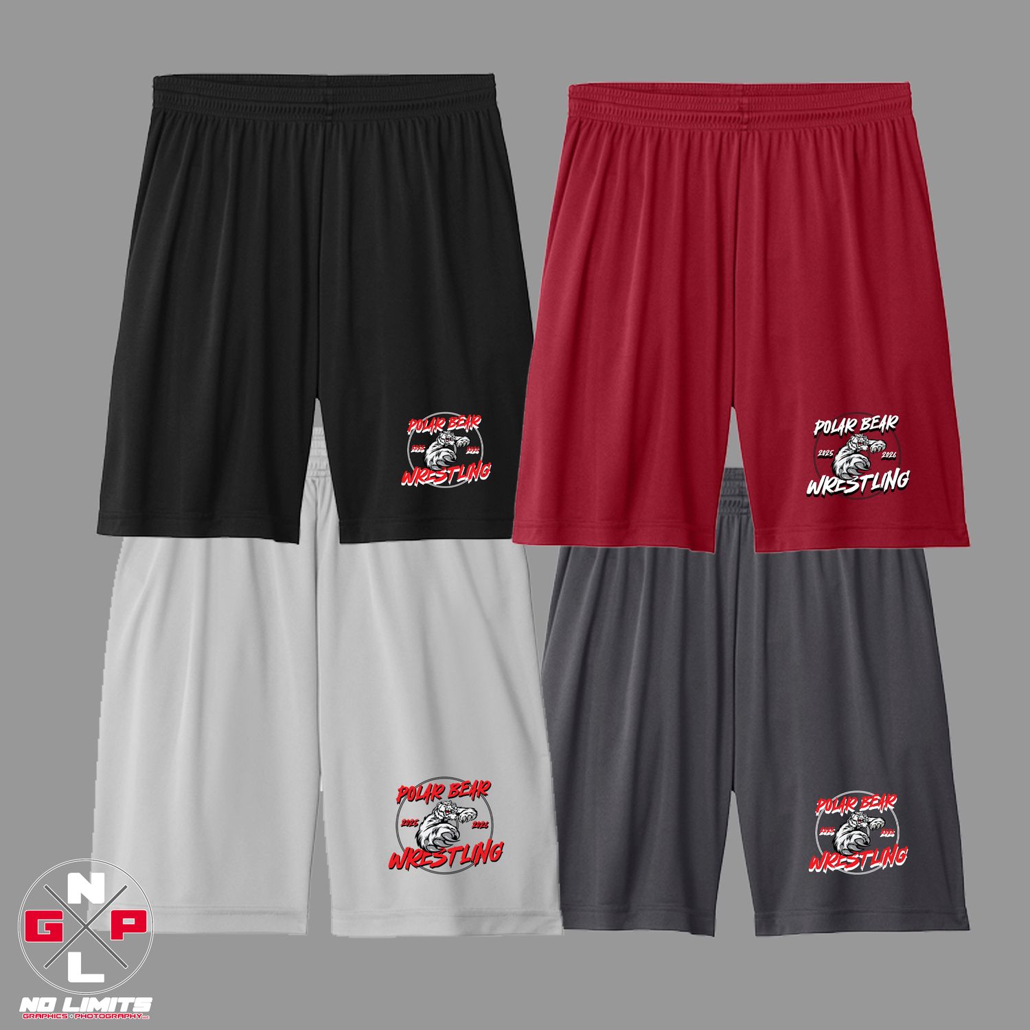 POLAR BEAR WRESTLING 7IN POCKETED SHORTS