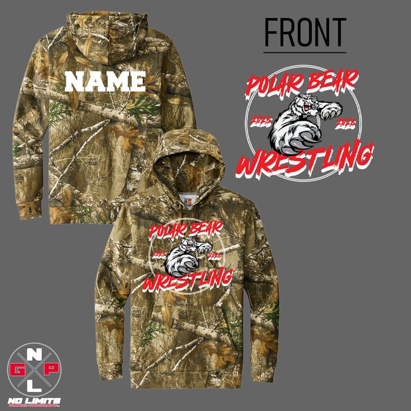 POLAR BEAR WRESTLING RUSSEL OUTSIDERS CAMO HOODIE