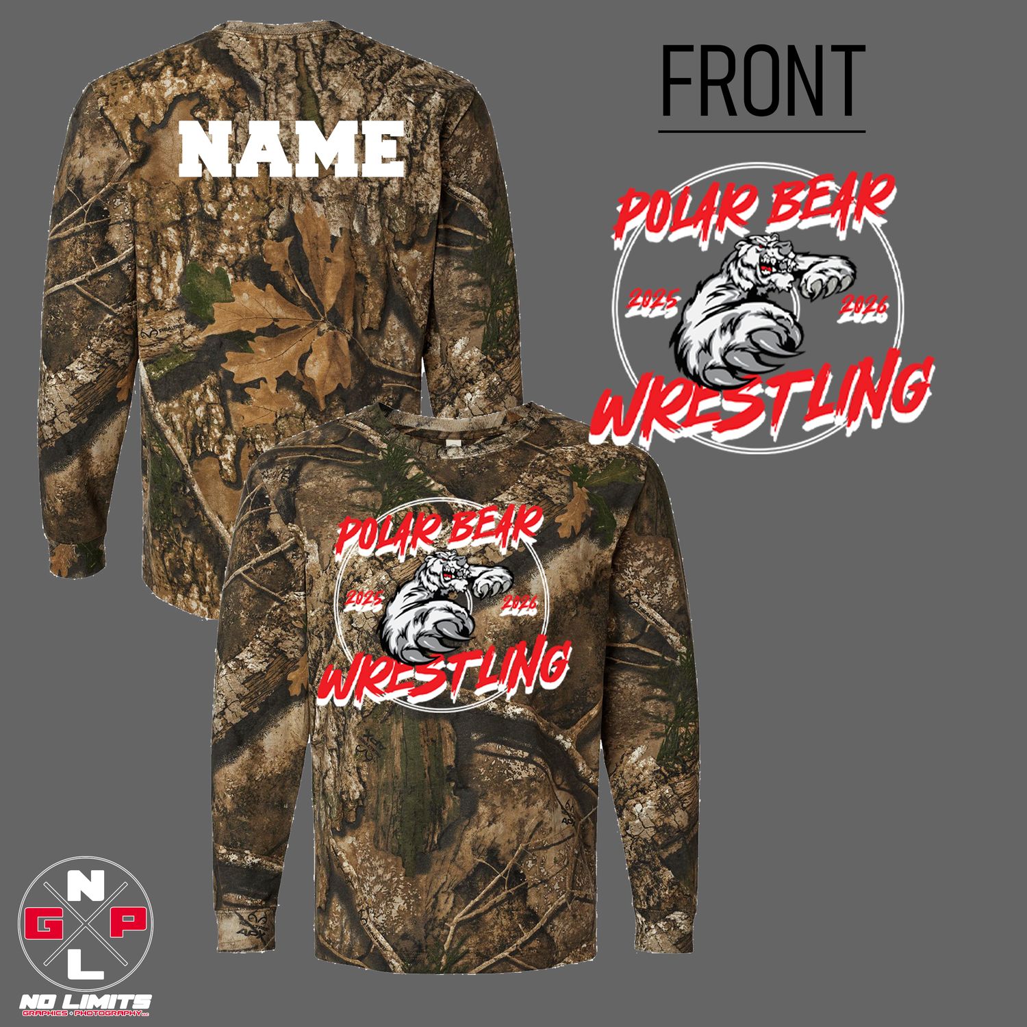 2026 POLAR BEAR WRESTLING CAMO LONGSLEEVE