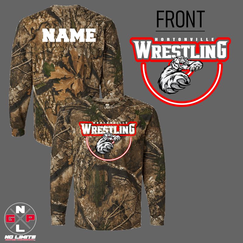 2026 HORTONVILLE RING WRESTLING CAMO LONGSLEEVE