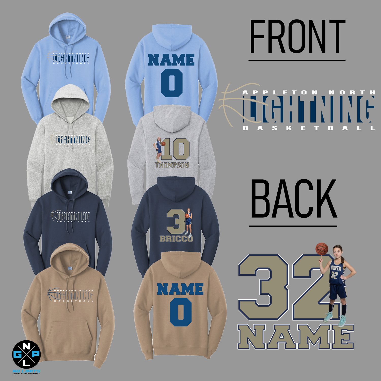 APPLETON NORTH LIGHTNING HOODIE