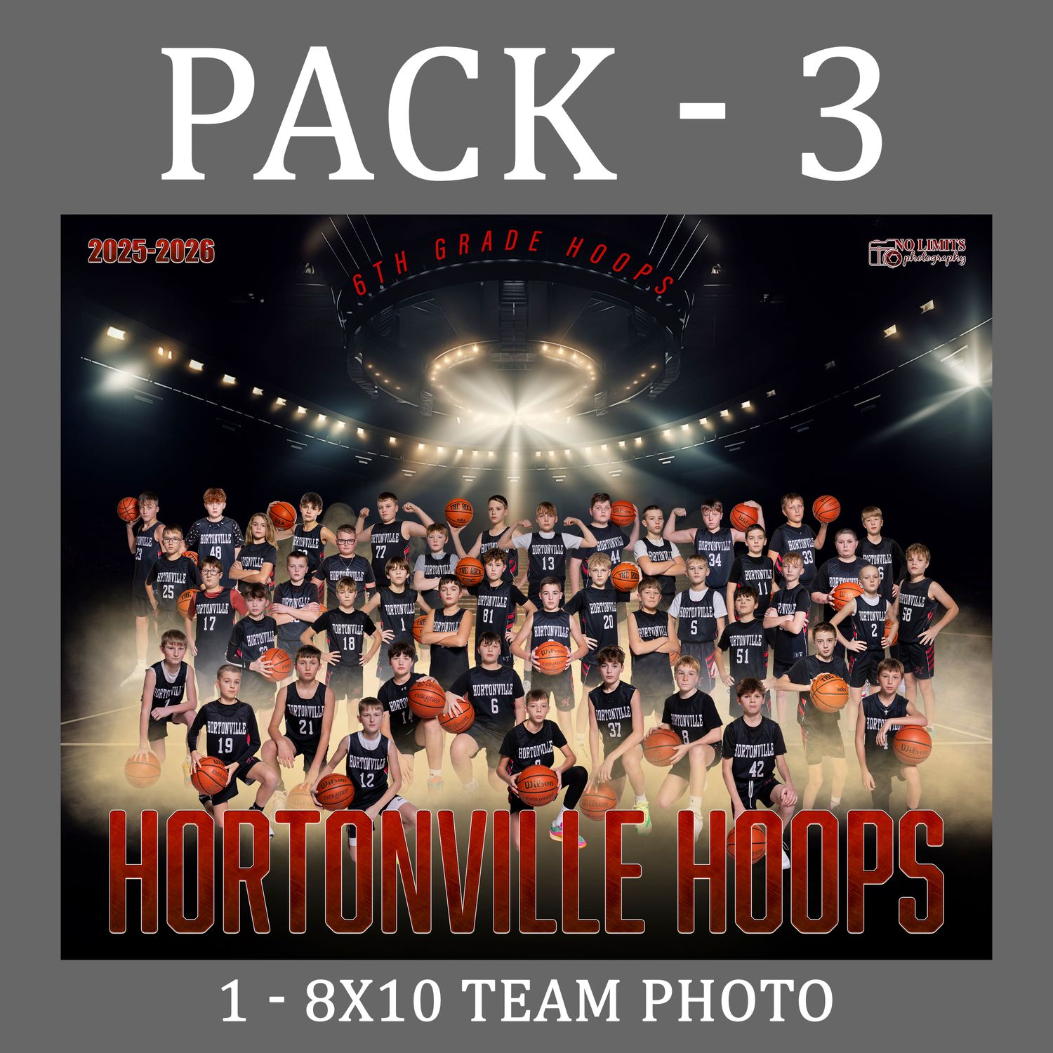 HHS PACK #3 -  8X10 Team Photo Print Only
