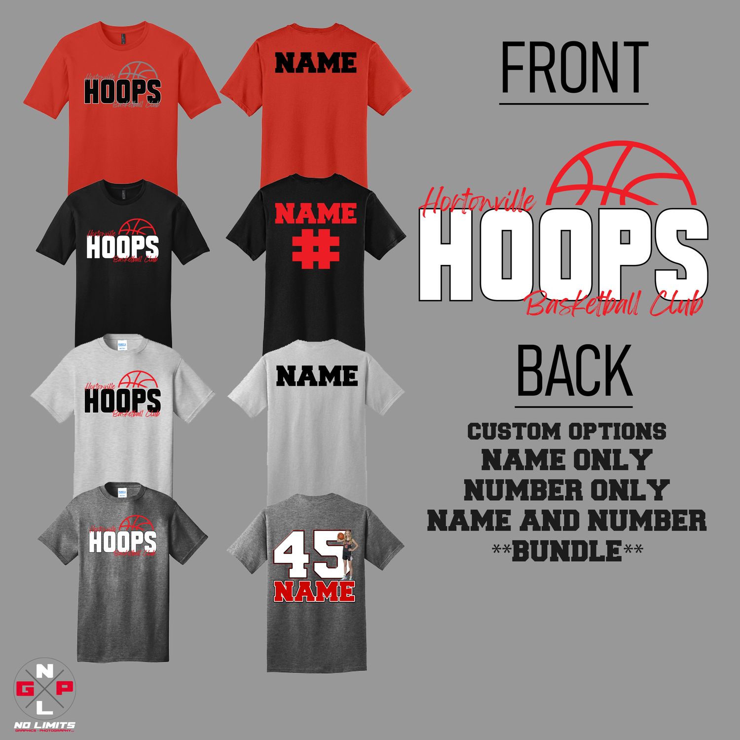HORTONVILLE HOOPS BASKETBALL CLUB TEE