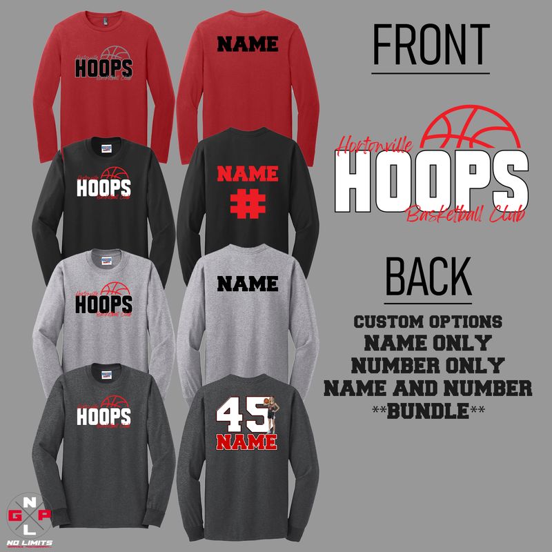 HORTONVILLE HOOPS BASKETBALL CLUB LONG SLEEVE