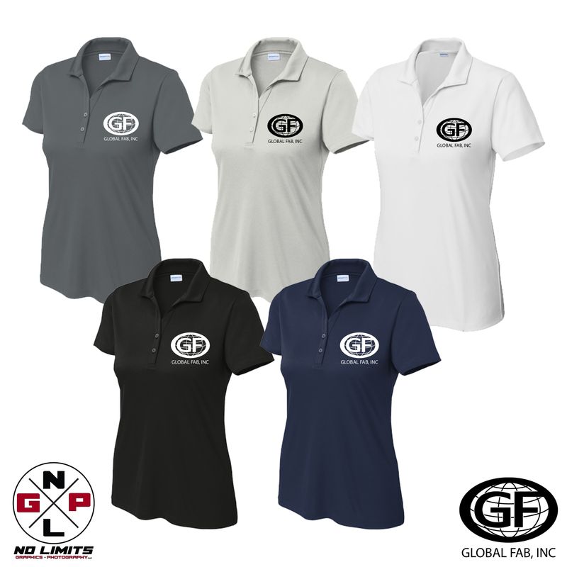 GLOBAL FAB SPORT-TEK WOMEN&#39;S POSICHARGE EMBROIDERED POLO